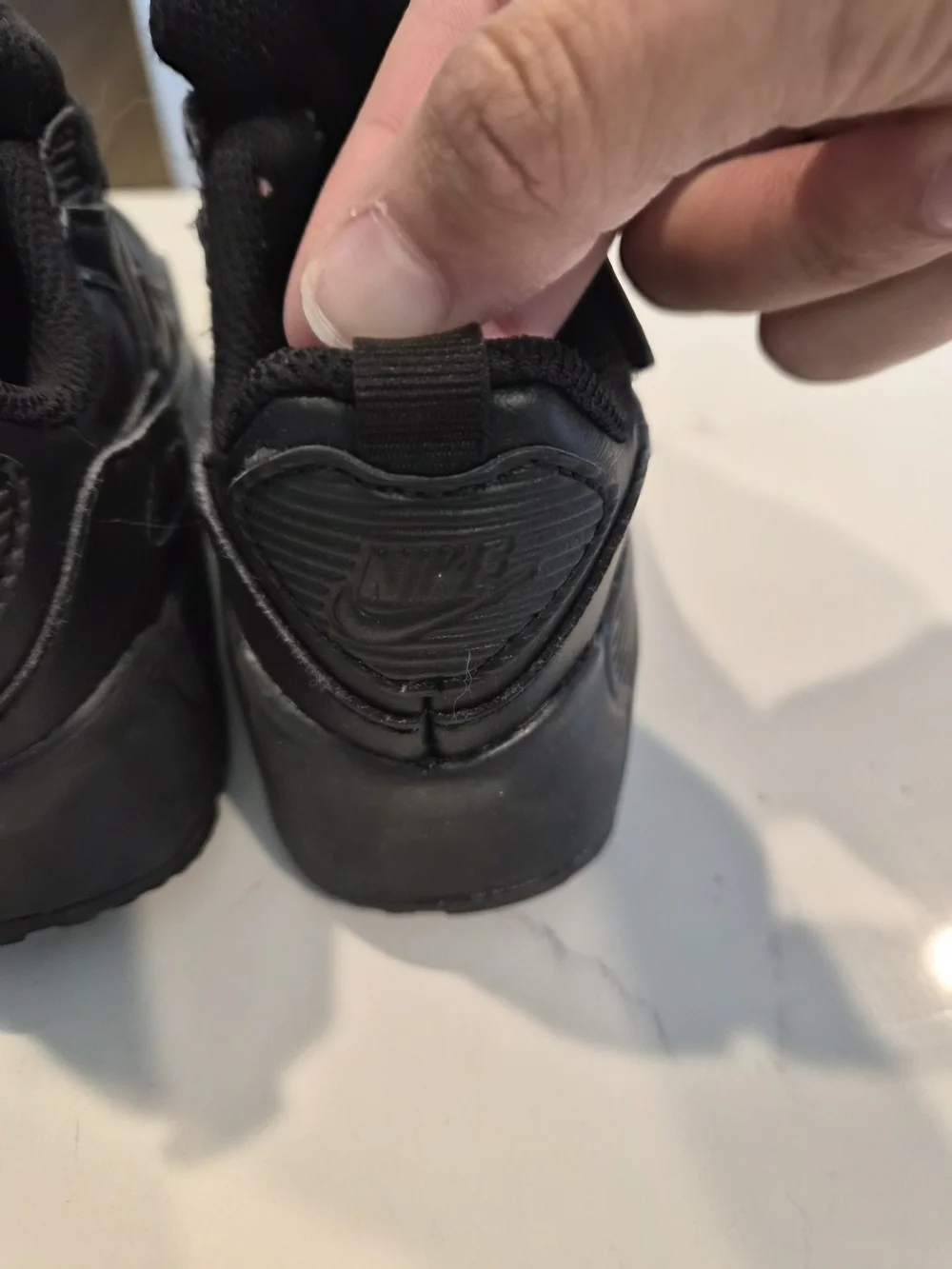 Nike Kids' Black Leather Sneakers